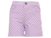 Ko Ko Ailis Big Girls Purple White Polka Dotted High Waisted Shorts 16