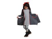 KidCuteTure Little Girls Charcoal Striped Sabrina Trendy Fall Outfit Set 5