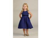 Angels Garment Baby Girls Royal Blue Pleated Jacquard Christmas Dress 18M