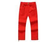 Richie House Baby Girls Red Crimson Denim Pants 24M