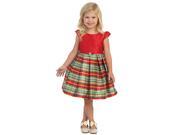 Angels Garment Little Girls Red Plaid Bow Brooch Special Occasion Dress 6