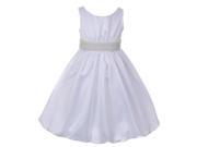 Cinderella Couture Little Girls White Pearl Bubble Flower Girl Dress 2
