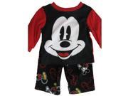 Disney Baby Boys Black Mickey Mouse Cartoon Inspired 2 Pc Pajama Set 18M