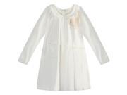 Richie House Little Girls White Lace Mesh Fabric Long Top 4