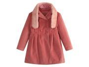 Richie House Big Girls Dark Pink Removable Faux Collar Jacket 10