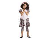 KidCuteTure Little Girls Pink Stripes Saige Designer Trendy Spring Dress 6