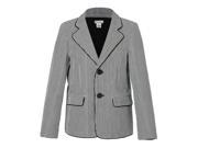 Richie House Big Boys Light Grey Leisure Striped Suit Style Blazer 9 10