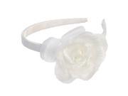Lito Girls White Large Flower Hairband Accessory
