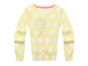Richie House Little Girls White Yellow Dotted Sweet Cardigan 3