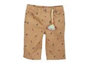 Richie House Little Boys Brown Fish Print Zip Fly Pockets Beach Shorts 4 5