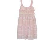 Isobella Chloe Little Girls Light Pink Primrose Empire Waist Party Dress 4T