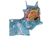 Disney Little Girls Sky Blue Tinker Bell Print Skirt 2 Pc Swimsuit 2T