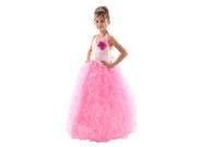 Cinderella Couture Big Girls Pink Taffeta Ruffled Mesh Pageant Dress 12