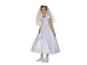 Cinderella Couture Big Girls White Taffeta Ruffled Bolero Communion Dress 14