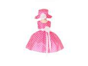 Cinderella Couture Baby Girls Pink White Polka Dot Belted Occasion Dress 24M