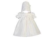 Lito Baby Girls White Lace Tulle Melissa Christening Easter Hat Dress Set 3 6M