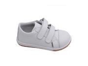 L Amour Toddler Boys Girls White Double Strap Leather Sneakers 6 Toddler