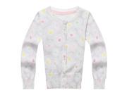 Richie House Little Girls White Blue Floral Sweet Cardigan 3