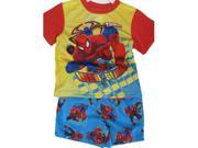 Spiderman Little Boys Sky Blue Superhero Cartoon Inspired 2 Pc Shorts Set 3T