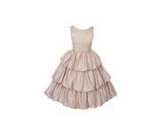 Cinderella Couture Girls Champagne Layered Bow Sash Pick Up Occasion Dress 4