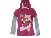Disney Little Girls Burgundy High Scool Musical Hooded Long Sleeve T shirt 5 6