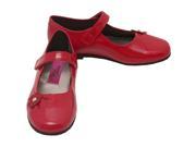 Rachel Shoes Girls Red Floral Adorned Velcro Strap Casual Shoes 3 Kids