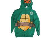 Nickelodeon Little Boys Green Ninja Turtles Logo Printed Zipper Sweater 5 6
