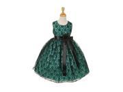 Cinderella Couture Little Girls Blue Lace Black Sash Sleeveless Dress 6