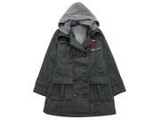 Richie House Little Boys Grey Double Breasted Knit Hood Jacket 5 6