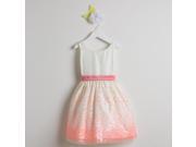 Sweet Kids Little Girls Coral Sequin Mesh Easter Special Occasion Dress 3