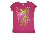 Disney Big Girls Fuchsia Hannah Montana Disco Printed T Shirt 10 12