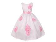 Kids Dream Big Girls Pink Shantung Flower Petals Special Occasion Dress 12