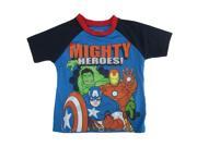 Marvel Little Boys Royal Blue Avengers Mighty Heroes Printed T Shirt 5