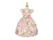 Cinderella Couture Little Girls Lavender Flower Jacquard Print Easter Dress 4
