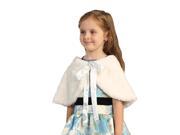 Angels Garment Toddler Baby Girls Off White Faux Wrap Bow Collar Cape 4T