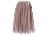 Richie House Little Girls Purple Silver Tulle Ribbon Skirt 5