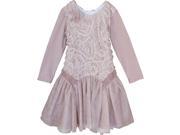 Isobella Chloe Little Girls Light Pink Lace Detail Vera Drop Waist Dress 6