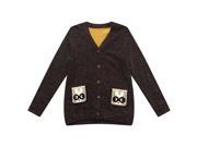 Richie House Little Boys Black Rabbit Pockets Cardigan Sweater 1 2