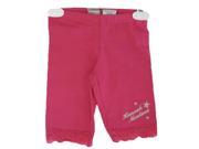 Disney Little Girls Pink Hannah Montana Star Embroidery Lace Capri Pants 4