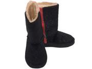 L Amour Black Faux Cow Hair Red Mid Rise Fashion Boot Girl 11