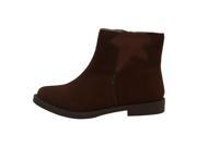 L Amour Girls Brown Star Cut Out Leather Lined Ankle Boots 4 Kids