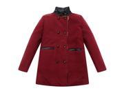 Richie House Little Boys Red Fake Leather Details Padding Jacket 4 5