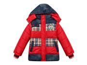 Richie House Little Boys Red Detachable Hood Padding Jacket 4 5