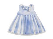 Richie House Little Girls Cornflower Blue Pleated Rosettes Dress 2