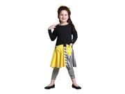 KidCuteTure Little Girls Honey Yellow Black Striped Luna Fall Designer Dress 4