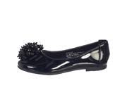 Lito Girls Black Crystal Bead Bow Anna Occasion Dress Shoes Toddler 9