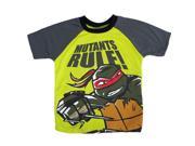 Nickelodeon Little Boys Yellow Teenage Mutant Ninja Turtle Print T Shirt 6