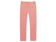 Richie House Little Girls Red Grey Striped Stretchy Standard Leggings 4 5