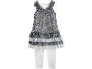 Isobella Chloe Baby Girls Gray Naomi Two Piece Pant Outfit Set 18M