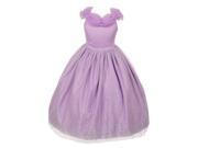 Rainkids Little Girls Lilac Rhinestones Sparkly Tulle Tiara Princess Dress 2